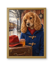 The Marmalade Traveler Custom Art Print — gold frame