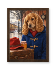 The Marmalade Traveler Custom Art Print — walnut frame