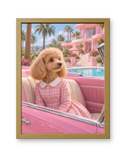 The Pink Icon Custom Art Print — gold frame