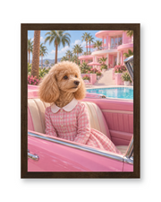 The Pink Icon Custom Art Print — walnut frame