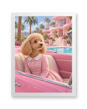 The Pink Icon Custom Art Print — white frame