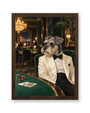 The Secret Agent Custom Art Print — walnut frame