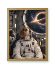 The Star Voyager Custom Art Print — gold frame