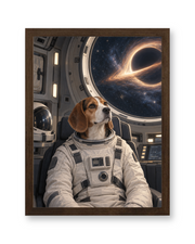 The Star Voyager Custom Art Print — walnut frame