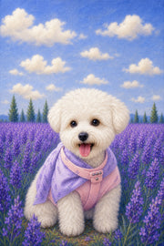 Custom Pet Canvas - Floral Fairytale - Lavender Meadow - No Frame