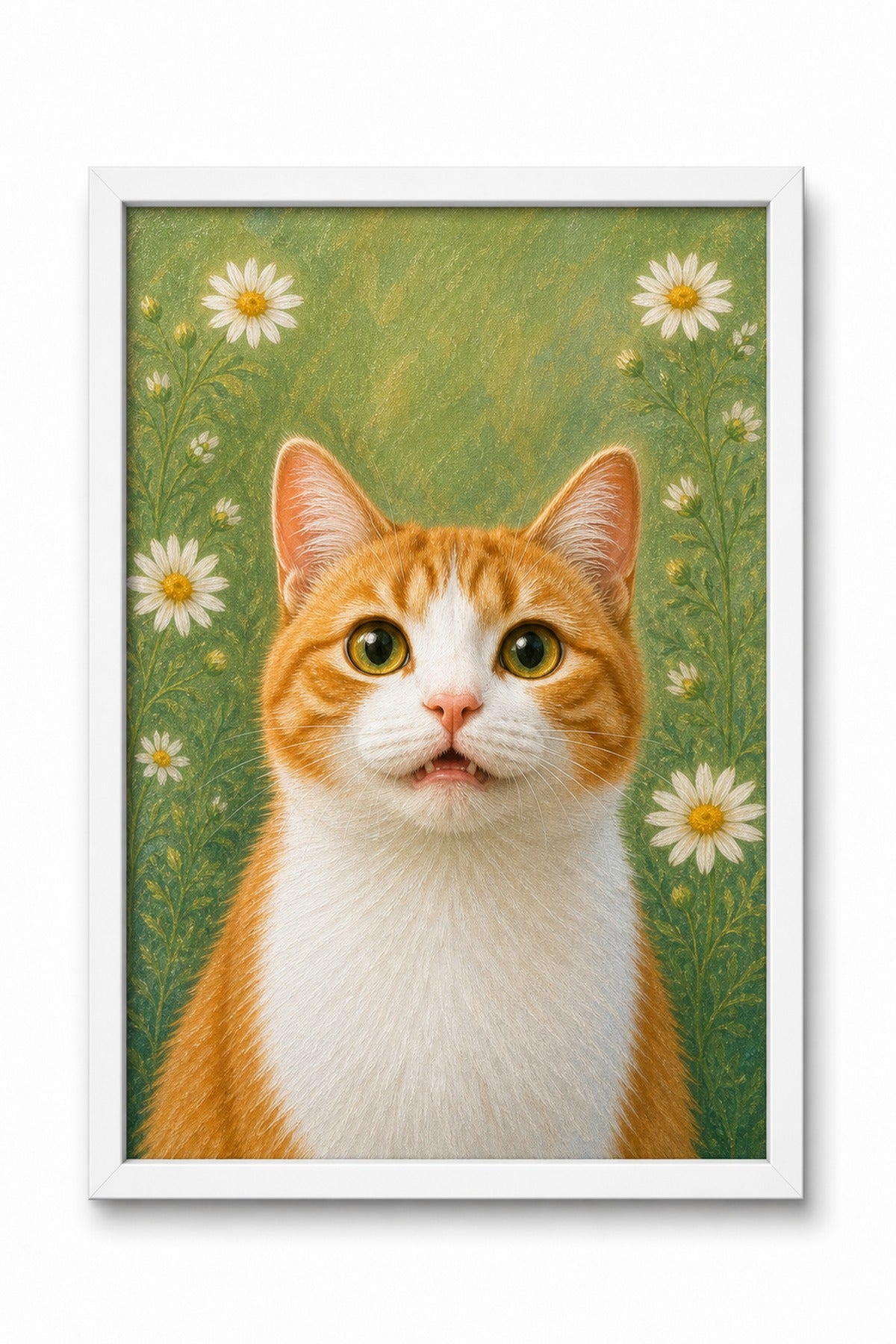 Daisy Daydream Custom Pet Canvas - White Frame