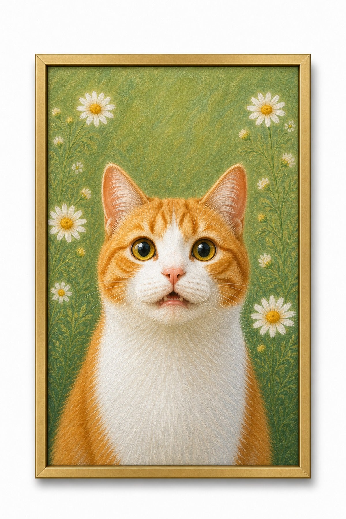 Daisy Daydream Custom Pet Canvas - Gold Frame