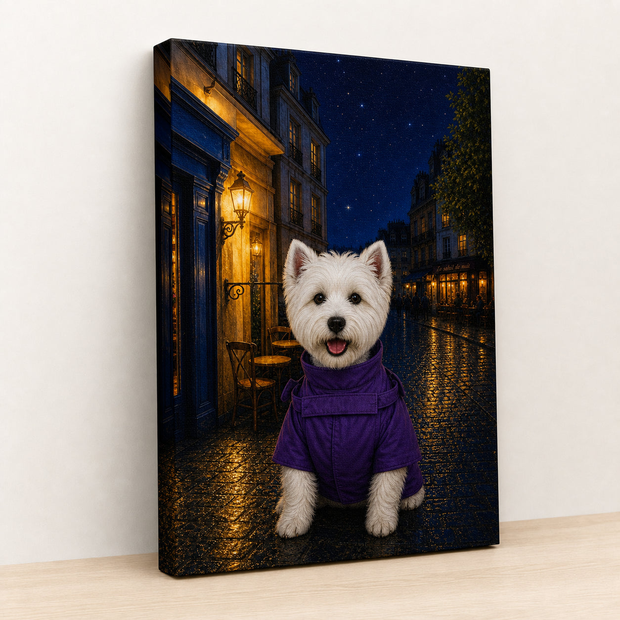 Midnight Stroll Custom Pet Canvas - Gallery Wrapped - No Frame