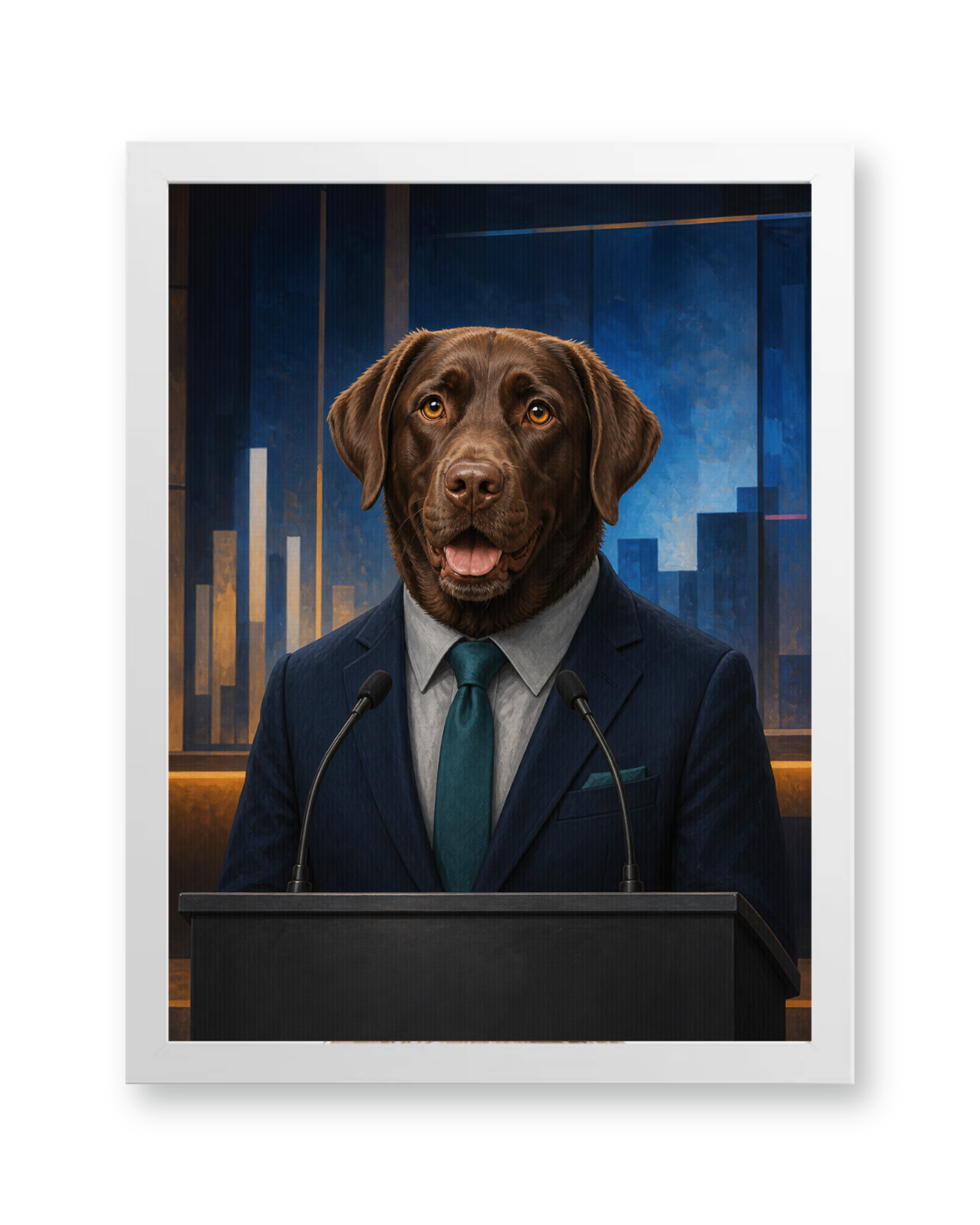 The Civic Visionary Custom Pet Poster - White Frame