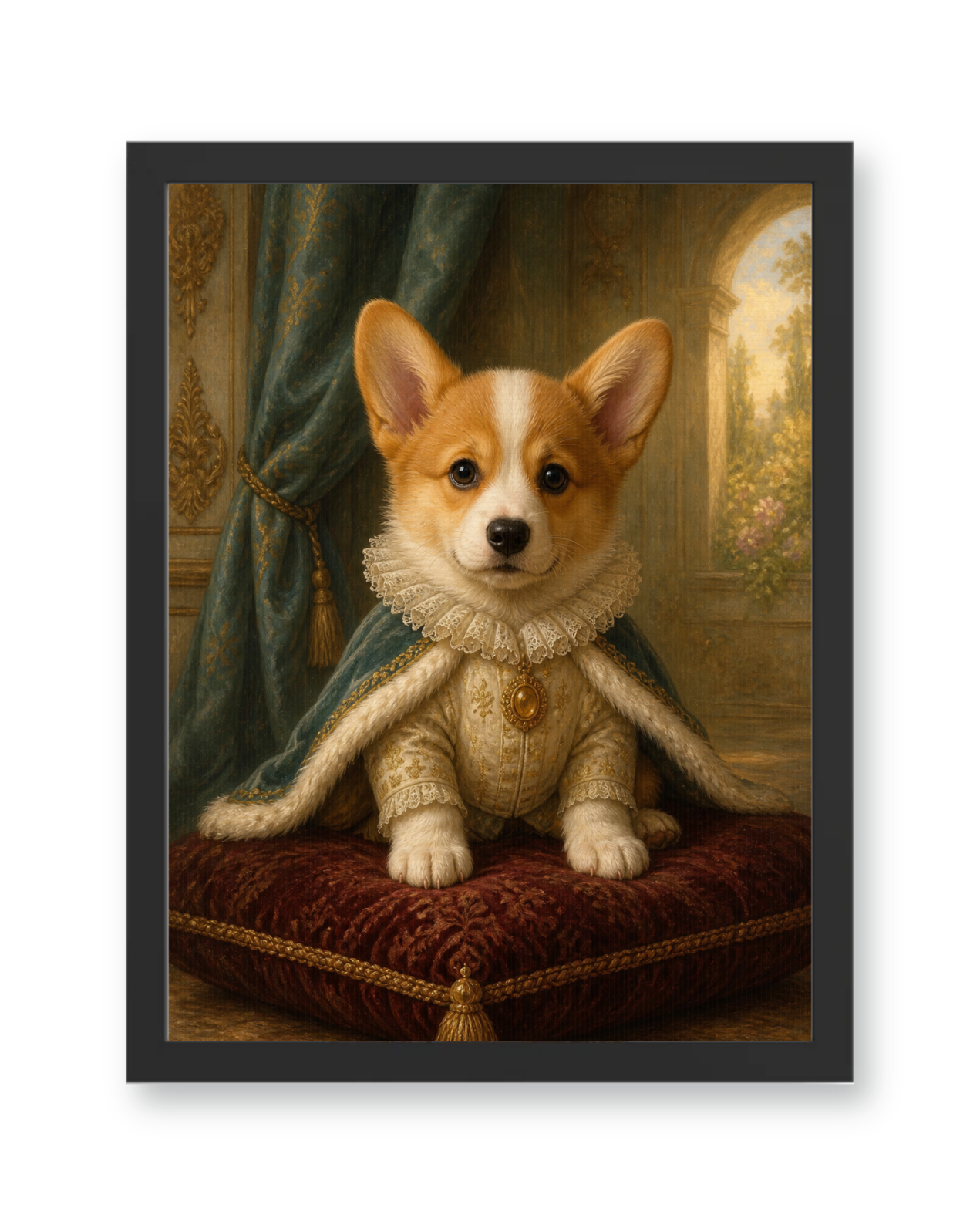 The Golden Heir Custom Pet Poster - Black Frame