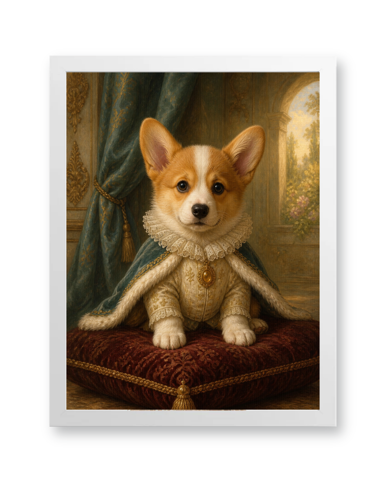 The Golden Heir Custom Pet Poster - White Frame