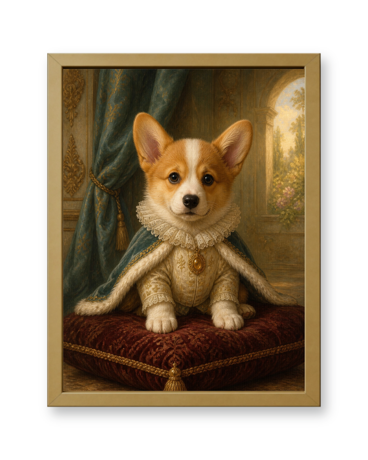The Golden Heir Custom Pet Poster - Gold Frame