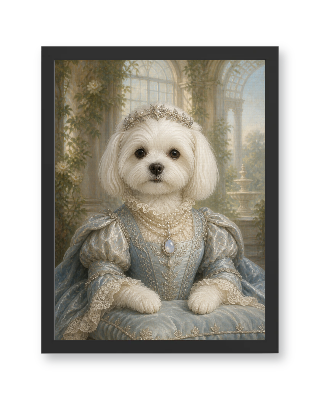 The Pearl Duchess Custom Pet Poster - Black Frame