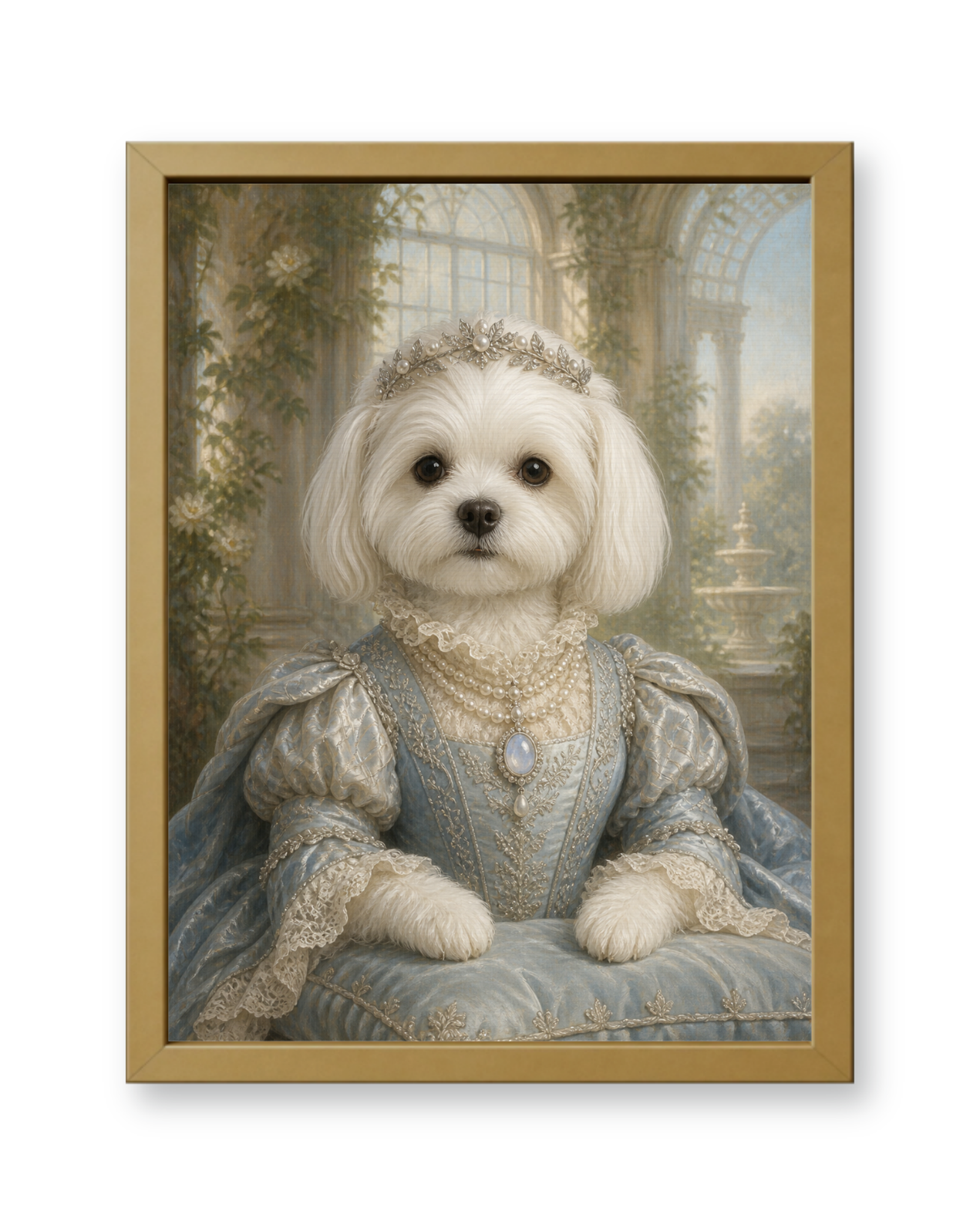 The Pearl Duchess Custom Pet Poster - Gold Frame