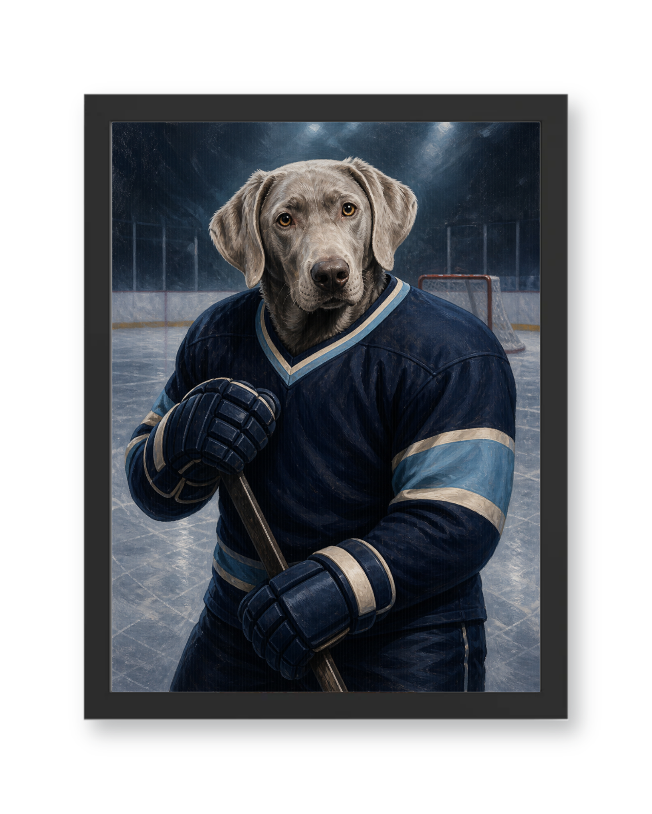 The Rinkside Captain Custom Pet Poster - Black Frame
