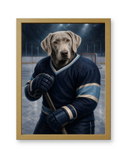 The Rinkside Captain Custom Pet Poster - Gold Frame