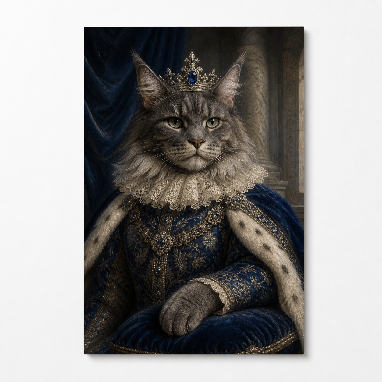 The Sapphire Sovereign Custom Pet Poster - No Frame