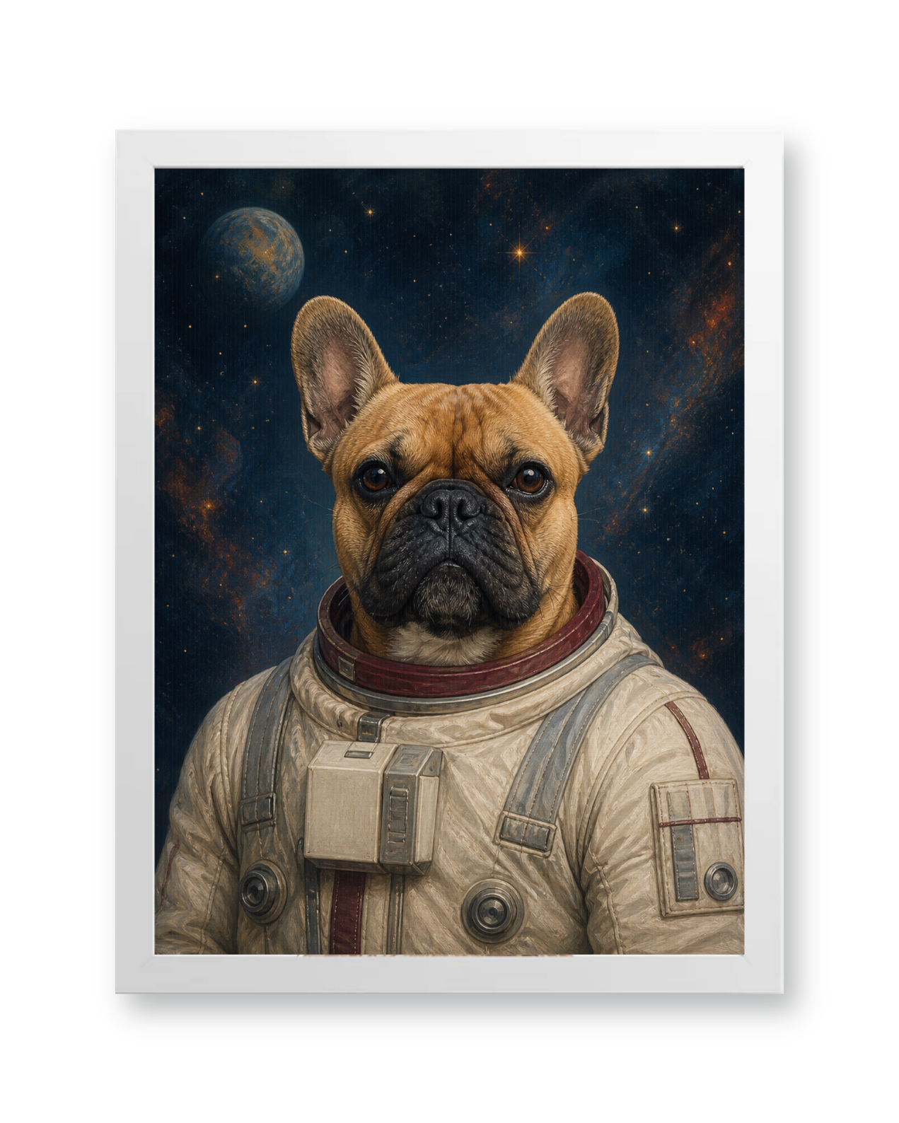 The Starbound Explorer Custom Pet Poster - White Frame
