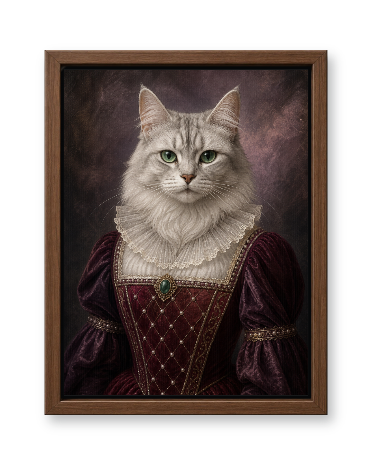 The Crimson Countess - Walnut Frame