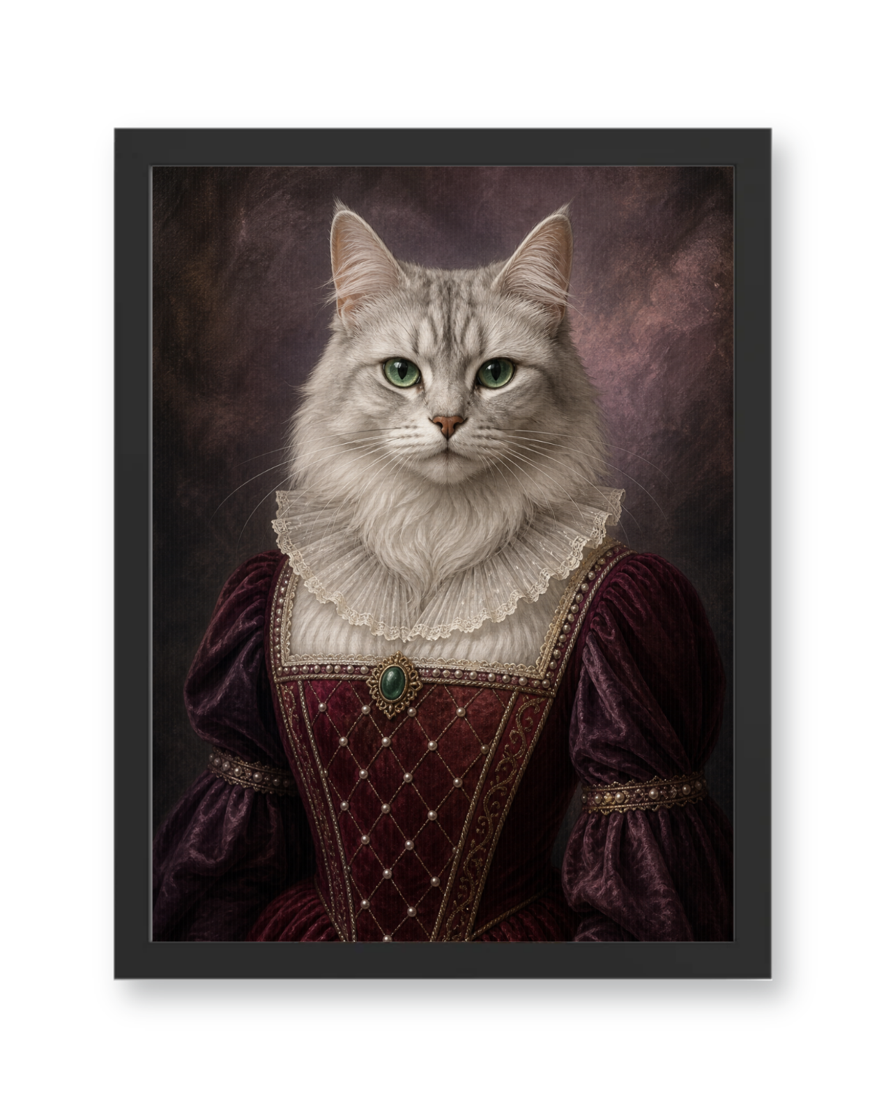 The Crimson Countess Custom Pet Poster - Black Frame