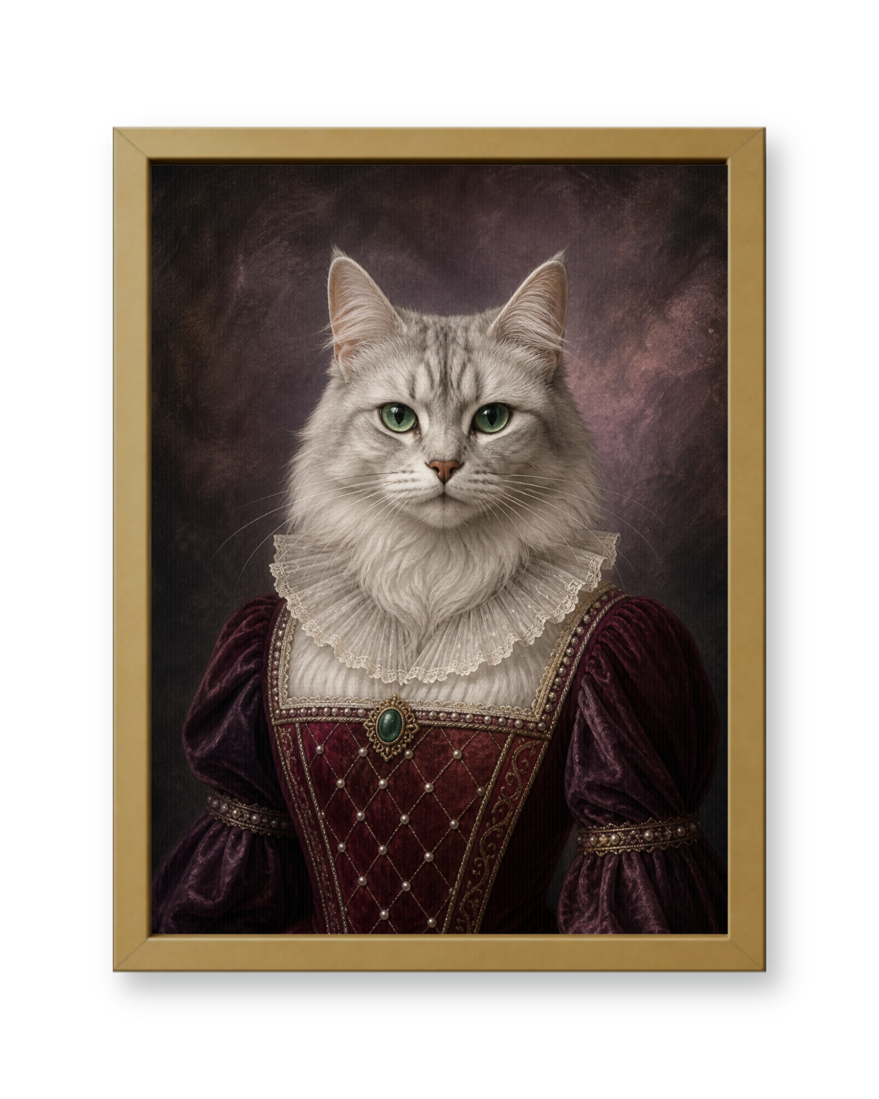 The Crimson Countess Custom Pet Poster - Gold Frame