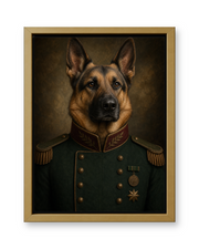 The Emerald Brigadier - Gold Frame