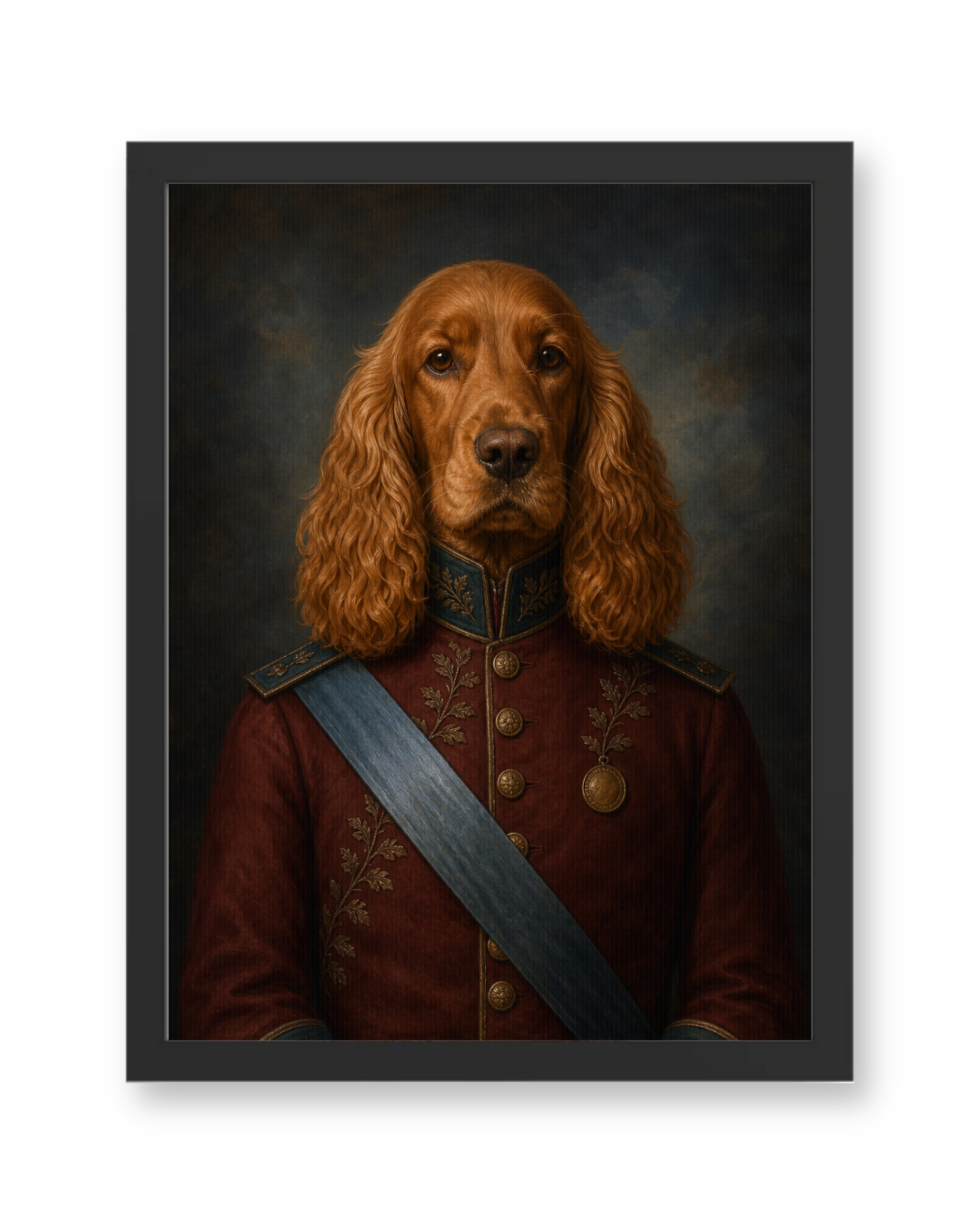 The Gilded Marshal Custom Pet Poster - Black Frame