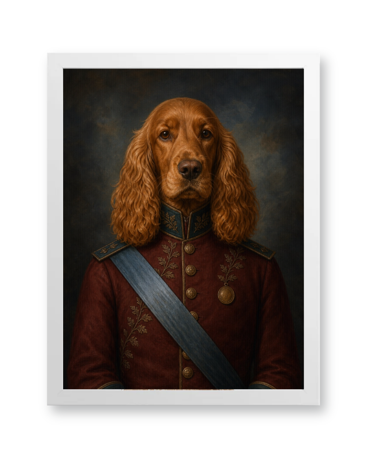 The Gilded Marshal Custom Pet Poster - White Frame
