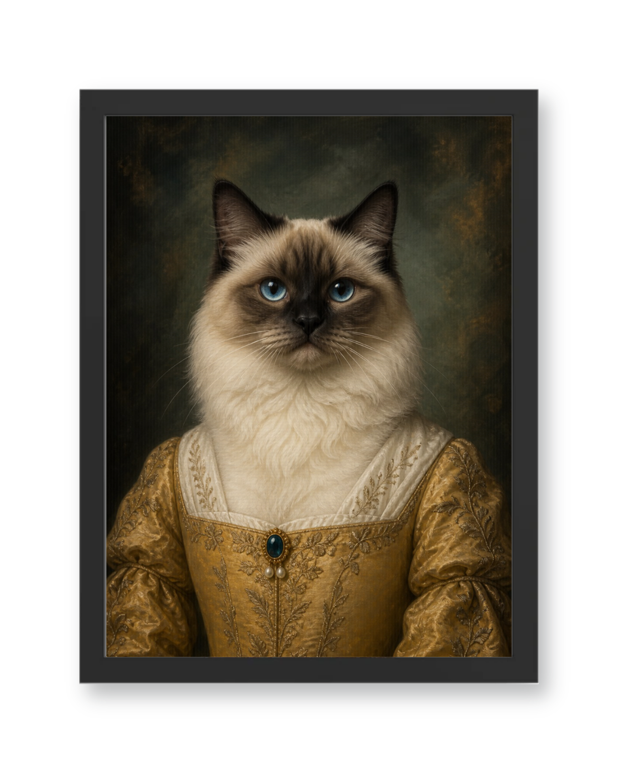 The Golden Muse Custom Pet Poster - Black Frame
