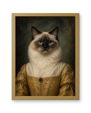 The Golden Muse Custom Pet Poster - Gold Frame