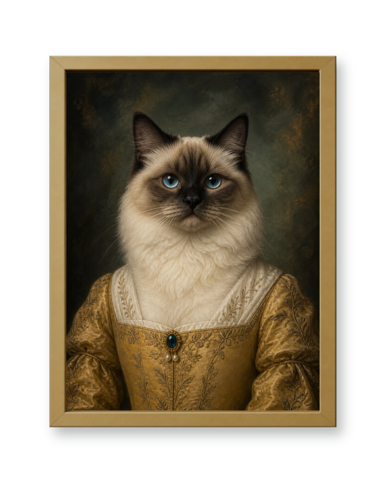 The Golden Muse Custom Pet Poster - Gold Frame