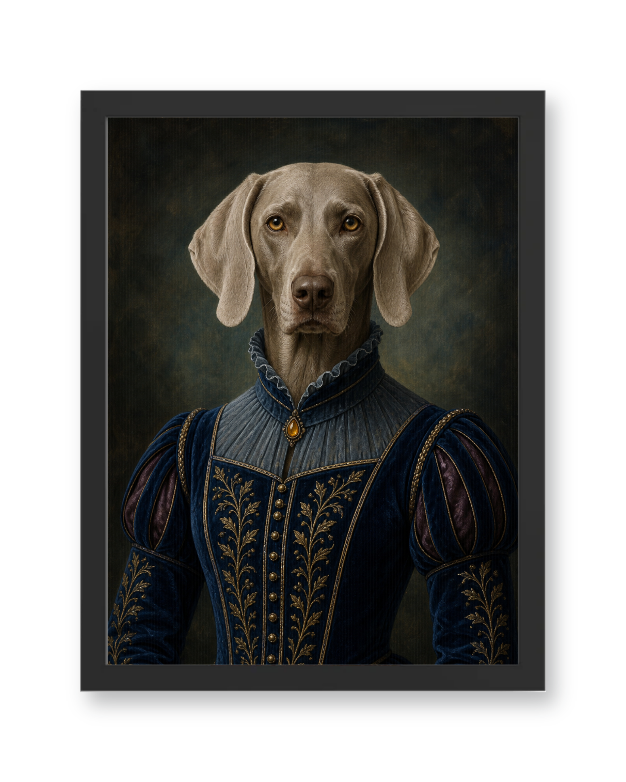 The Midnight Marchioness Custom Pet Poster - Black Frame