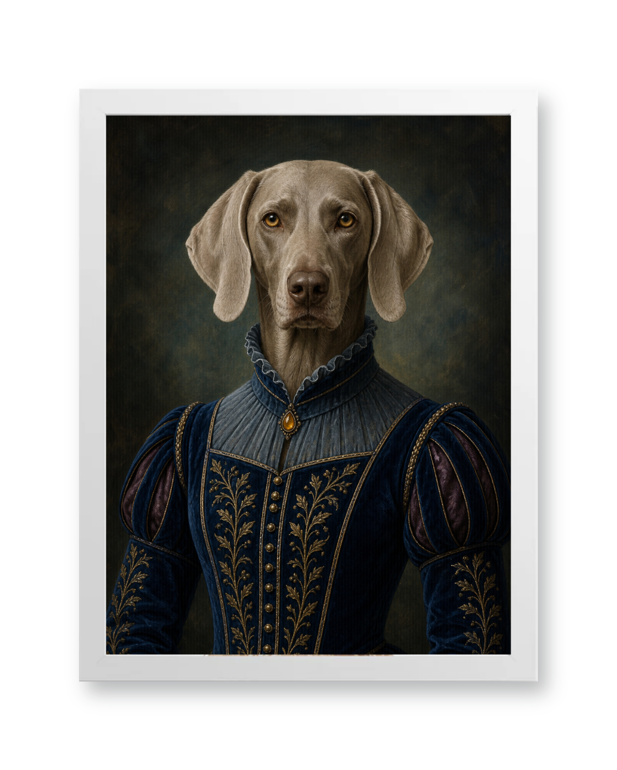 The Midnight Marchioness Custom Pet Poster - White Frame