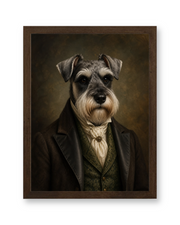 The Noble Statesman Custom Pet Poster - Walnut Frame