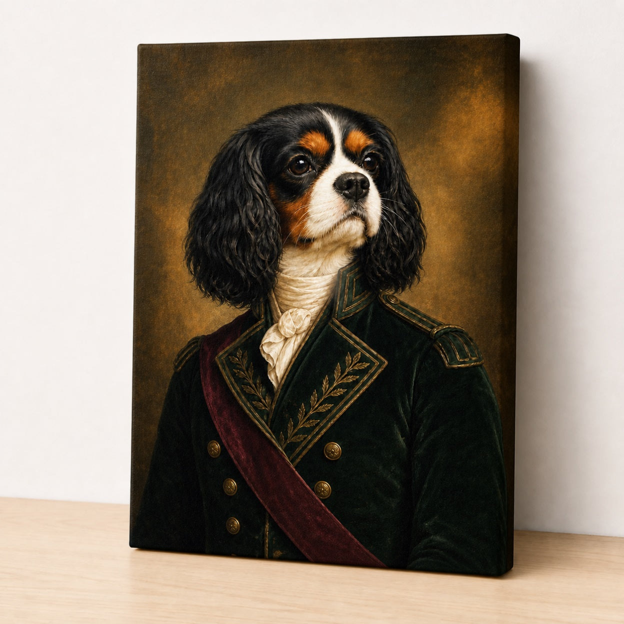 The Regal Commander Custom Pet Canvas - Gallery Wrapped - No Frame