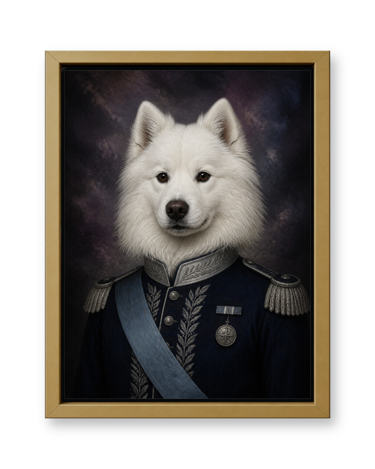 The Sapphire Captain - Gold Frame