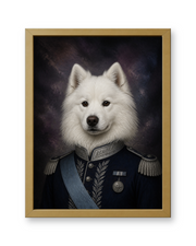 The Sapphire Captain Custom Pet Poster - Gold Frame