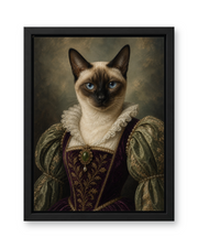 The Velvet Duchess Custom Pet Canvas - Black Frame