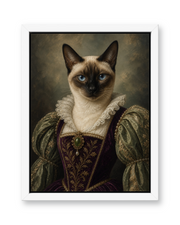 The Velvet Duchess Custom Pet Canvas - White Frame
