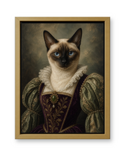 The Velvet Duchess Custom Pet Canvas - Gold Frame