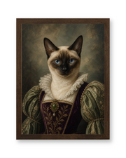 The Velvet Duchess Custom Pet Poster - Walnut Frame