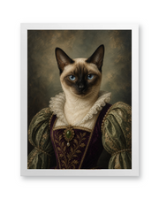 The Velvet Duchess Custom Pet Poster - White Frame