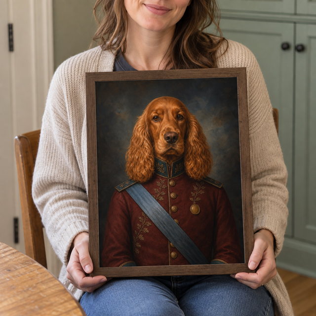 The Gilded Marshal Custom Art Print — lifestyle view
