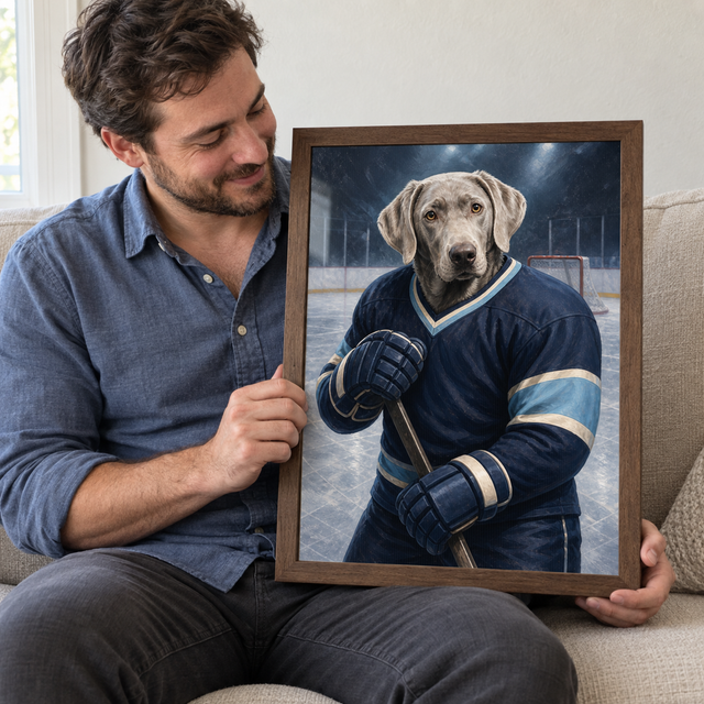 The Rinkside Captain Custom Art Print — lifestyle view