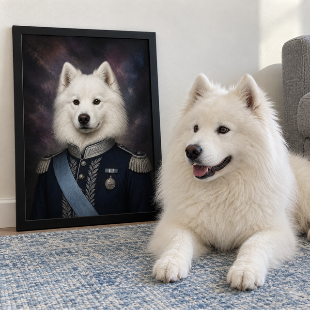 The Sapphire Captain Custom Art Print — lifestyle view