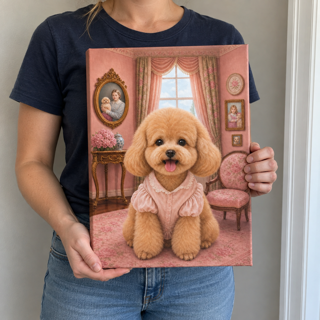 Blush Parlor Custom Pet Canvas — lifestyle view