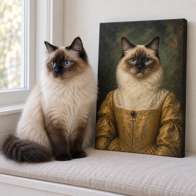 The Golden Muse Custom Pet Canvas — lifestyle view