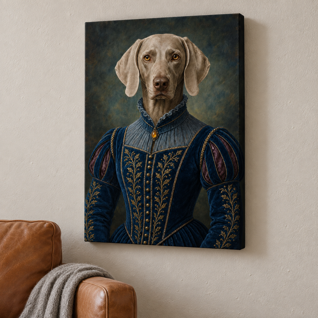 The Midnight Marchioness Custom Pet Canvas — lifestyle view