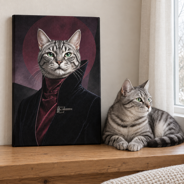 The Nightfall Icon Custom Pet Canvas — lifestyle view