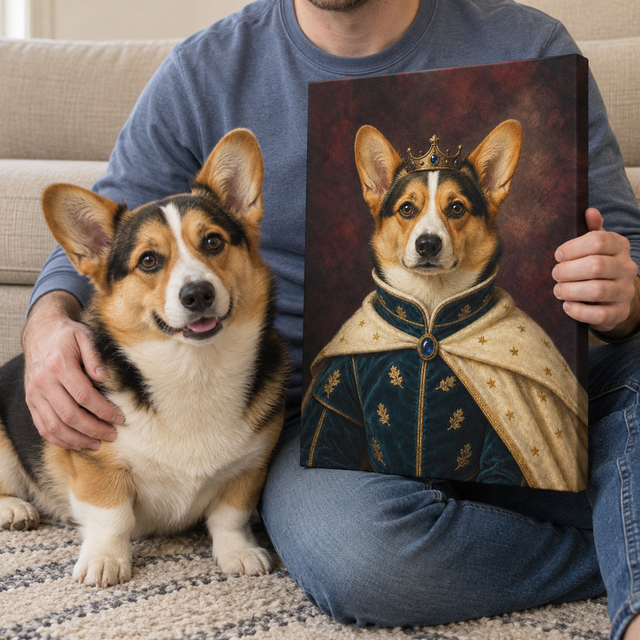 The Noble Heir Custom Pet Canvas — lifestyle view
